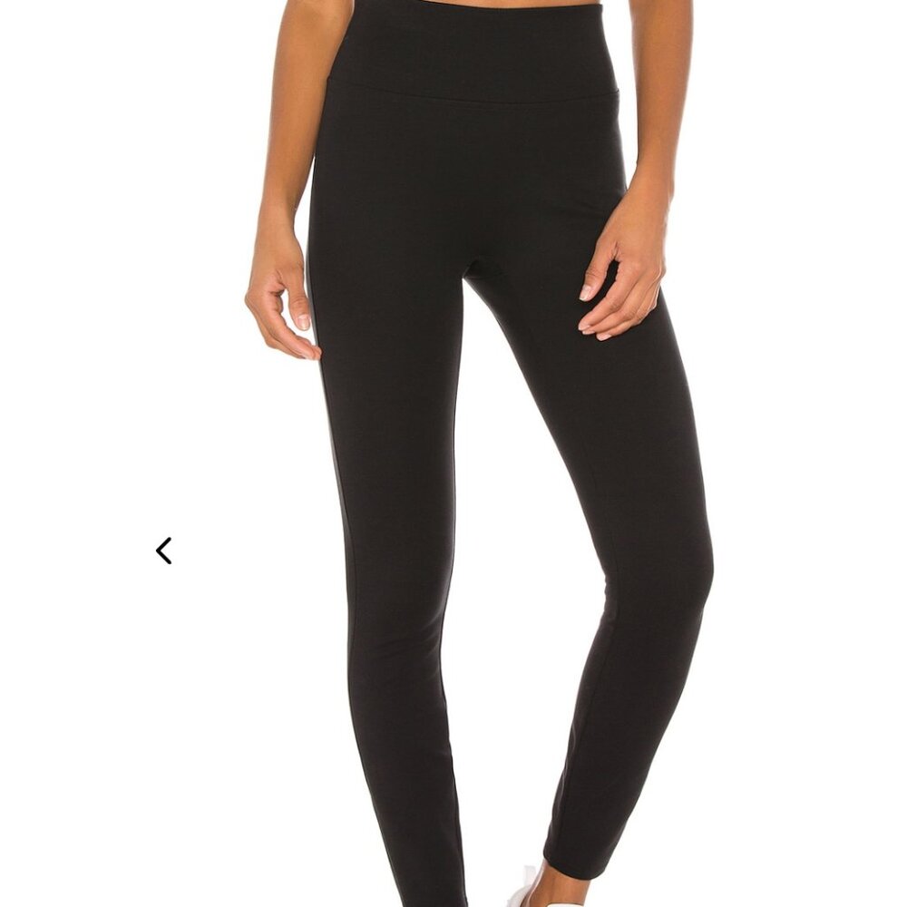 Spanx Ponte Knit Ankle Stretch Pull On Classic Black High Rise Leggings size M